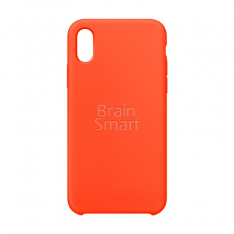 Чехол накладка силиконовая iPhone X Soft Touch 360 оранжевый (13) фото