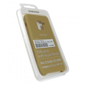 Чехол накладка силиконовая Samsung А530 (А8 2018) Silicone Cover (28) песочный фото