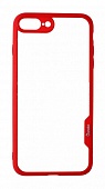 Чехол накладка силиконовая iPhone 7 Plus/8 Plus Oucase Pretty Series Красный/Прозрачный