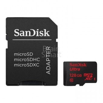 Карта памяти SanDisk Ultra micro SDXC 128 ГБ class 10 + адаптер фото