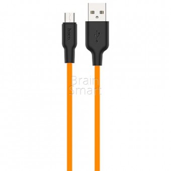 USB кабель Hoco X21 Plus Silicone Micro Оранжевый фото