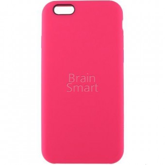 Чехол накладка силиконовая iPhone 6/6S Silicone Case Ярко-Розовый (47) фото