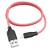 USB кабель Hoco X21 Plus Silicone Ligthning 1M Черный/красный фото