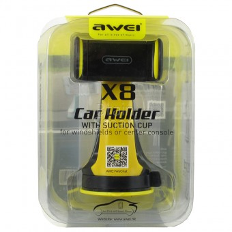 Автодержатель Awei X8 жесткая штанга Черный/Желтый фото