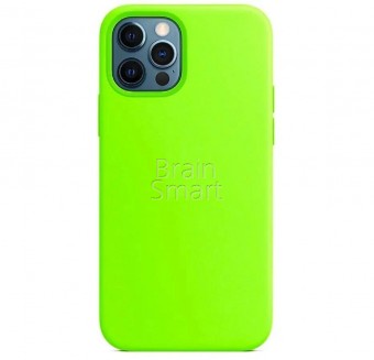 Чехол накладка силиконовая iPhone 12/12 Pro Silicone Case Ярко-Салатовый (31) фото