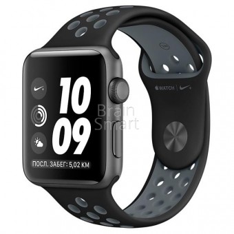 Смарт-часы Apple Watch Series 2 Nike 38мм серый+черный фото