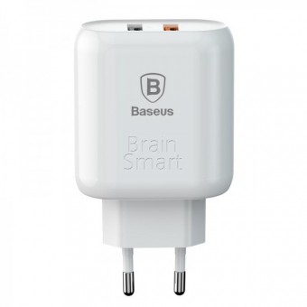 СЗУ Baseus Bojure Series Dual-USB quick charger BS-EUQC01 23W White фото