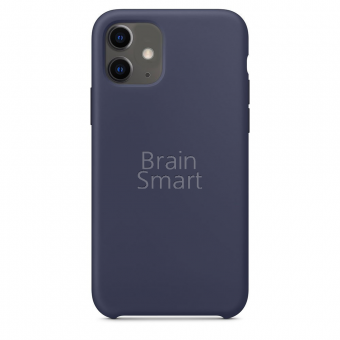 Чехол накладка силиконовая iPhone 11 Silicone Case Тёмно-синий (20) фото