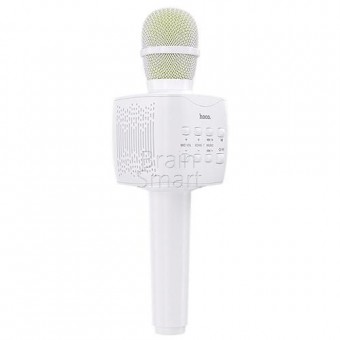 Колонка-микрофон Hoco BK5 Cantando беспроводной для караоке Белый фото