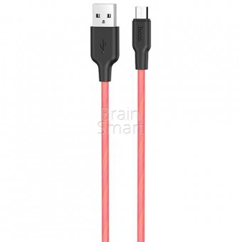 USB кабель Hoco X21 Plus Fluorescent Silicone Micro Red фото