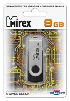 USB флеш Mirex SWIVEL 8 ГБ черный фото