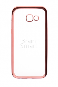 Чехол силиконовый Samsung А5(2017) перламутр розовый с окантовкой фото