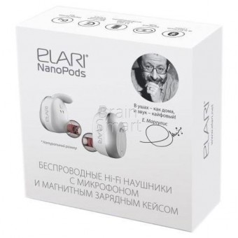 Bluetooth гарнитура ELARI NanoPods Hi-Fi  (беспроводная) white фото
