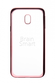 Чехол силиконовый Samsung Galaxy J330 (2017) прозрачный/розовый фото