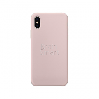 Чехол накладка силиконовая iPhone X Soft Touch 360 розовый (19) фото