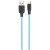 USB кабель Hoco X21 Plus Fluorescent Silicone Micro Синий фото