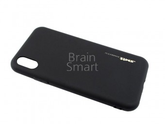 Чехол накладка силиконовая iPhone X SMTT Simeitu Soft touch черный фото
