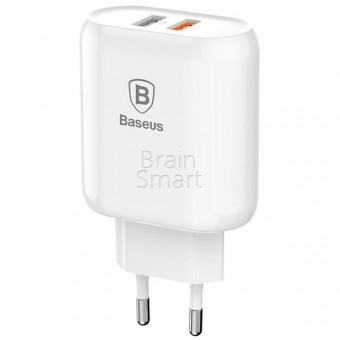 СЗУ Baseus Bojure Series Dual-USB quick charger EU23W Белый фото