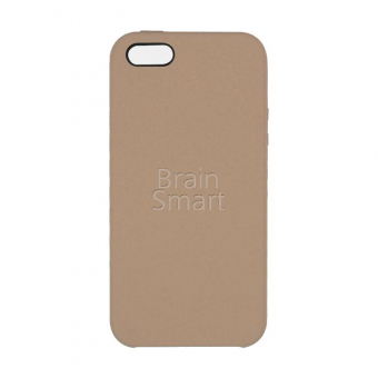 Чехол накладка силиконовая iPhone 5/5S Silicone Case песочный (28) фото