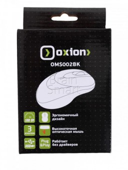 Мышь проводная Oxion OMS002BK black фото