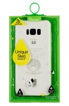 Чехол накладка силиконовый Samsung S8 Oucase Unique Skid Series прозрачный фото