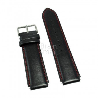 Ремешок для браслета Xiaomi Huami Amazfit Bip Lite MiJobs кожаный чёрный/красный (3) фото
