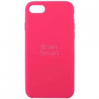 Чехол накладка силиконовая iPhone 7/8 Silicone Case Ярко-Розовый (47) фото