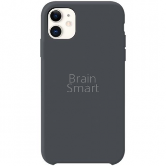Чехол накладка силиконовая iPhone 11 Silicone Case Тёмно-серый (15) фото