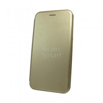 Чехол книжка Xiaomi Redmi Note 6 Pro Brauffen кожа золотой фото