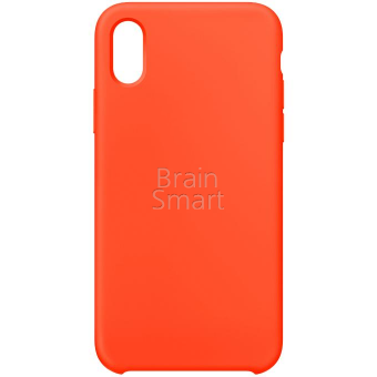 Чехол накладка силиконовая iPhone Xs Max Silicone Case Ярко-Оранжевый (13) фото