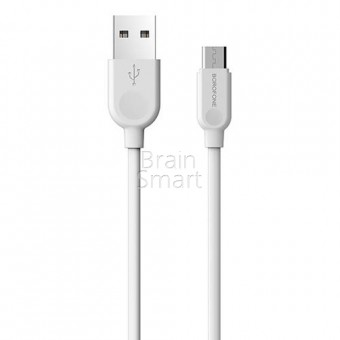 USB кабель Borofone BX14 LinkJet Micro (1m) Белый фото