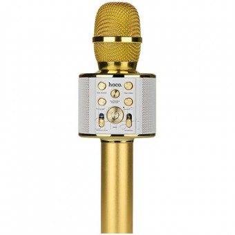 Колонка-микрофон Hoco BK3 Swirl Cool sound Gold фото