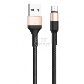 USB кабель HOCO X26 Micro (1 m) Black/Gold фото