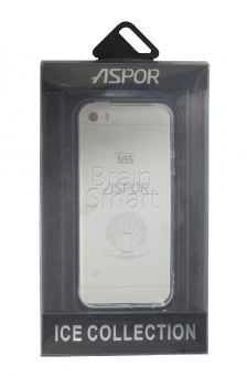 Чехол накладка силиконовая iPhone 5/SE Aspor Ice Collection прозрачный фото