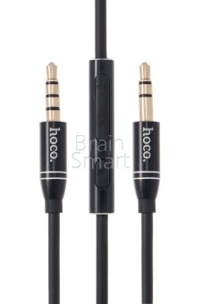 AUX кабель HOCO UPA05 с микроофоном и управлением чёрный фото