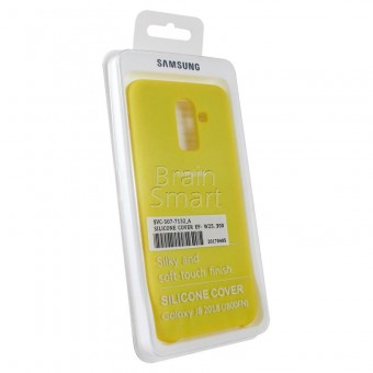 Чехол накладка силиконовая Samsung J800/J810 (2018) Silicone Cover (4) Желтый фото