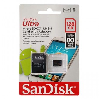 Карта памяти SanDisk Ultra micro SDXC 128 ГБ class 10 + адаптер фото