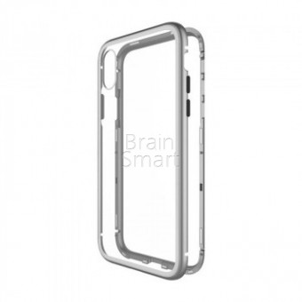 Чехол накладка пластиковая iPhone XR Baseus Magnetite hardware Silver фото