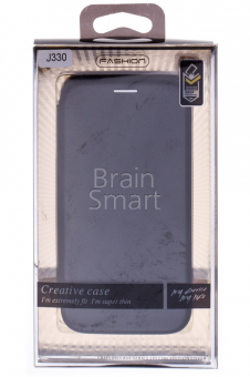 Чехол книжка кожаная Creative Case Samsung J330 (2017) черный фото
