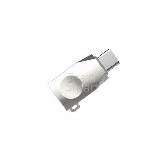 OTG переходник Hoco UA9 USB/Type-C Grey фото