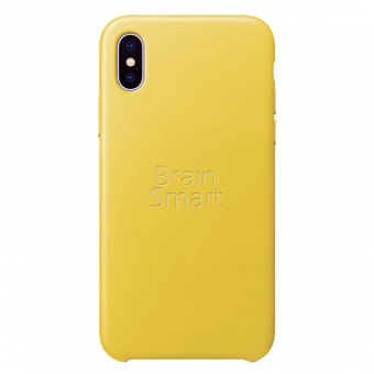 Чехол накладка силиконовая iPhone X Soft Touch 360 желтый (4) фото