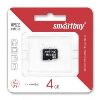 Карта памяти micro SD Smart Buy 4 ГБ class 4 фото