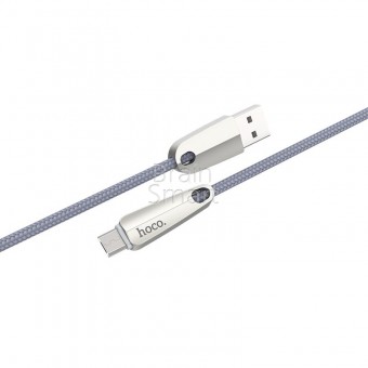 USB кабель HOCO U35 Space shuttle 2.4A Micro-USB gray фото