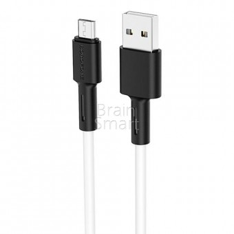 USB кабель Borofone BX31 Silicone Micro (1m) Белый фото