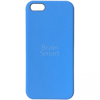 Чехол накладка силиконовая iPhone 5/5S Silicone Case голубой (16) фото