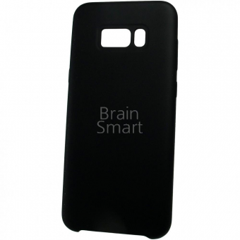 Чехол накладка силиконовая Samsung S8 Plus Silicone Cover черный фото