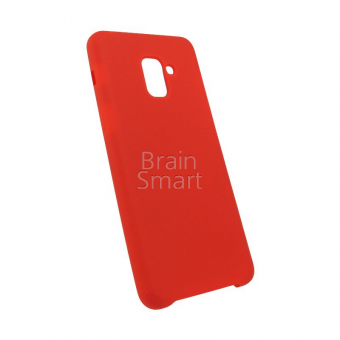 Чехол накладка силиконовая Samsung А730 (А8+ 2018) Silicone Cover (14) красный фото