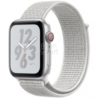 Apple Watch Siriese 4 Nike+ 44mm Silver Aluminum Case with White Nike Sport Loop фото