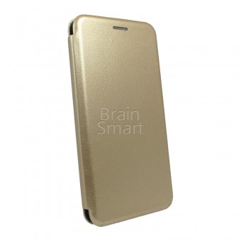 Чехол книжка Xiaomi Mi 8 Brauffen эко кожа тех. упак. золотой фото