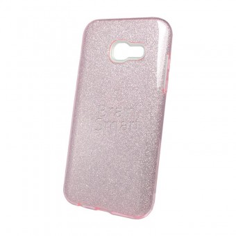 Чехол накладка силиконовая Samsung A320 Shine розовый фото
